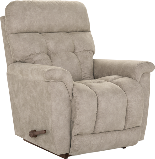 Casual Rocking Recliner with Pillow Arms
