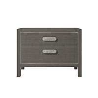 Contemporary Prado Low 2-Drawer Nightstand