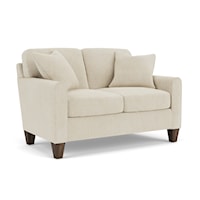 Contemporary Loveseat with Mailbox Arms