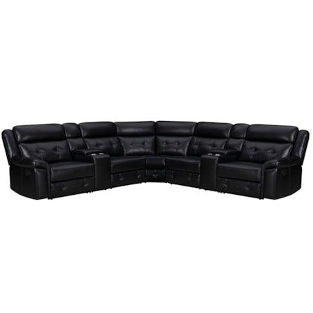 7-Piece Manual Reclining Sectional Sofa