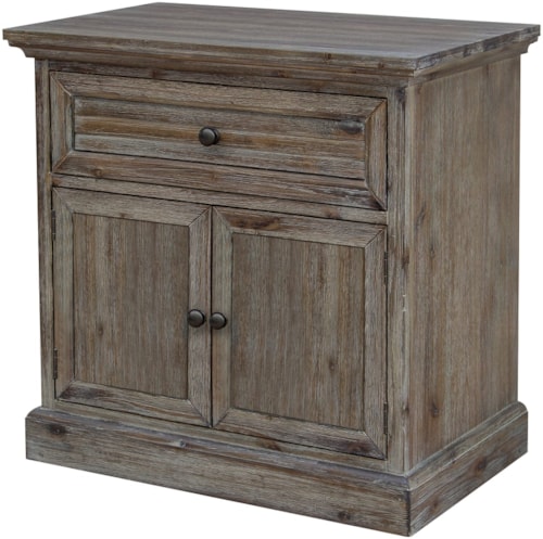 Rustic Nightstand with Planked Design
