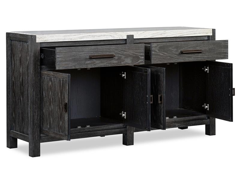 Magnussen Home Plum Creek 4-Door Marble Top Sideboard