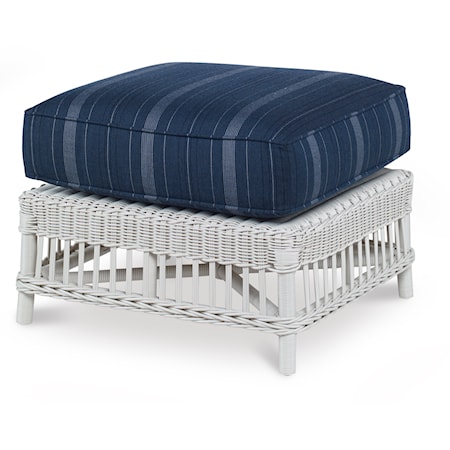 Outdoor Wicker Ottoman