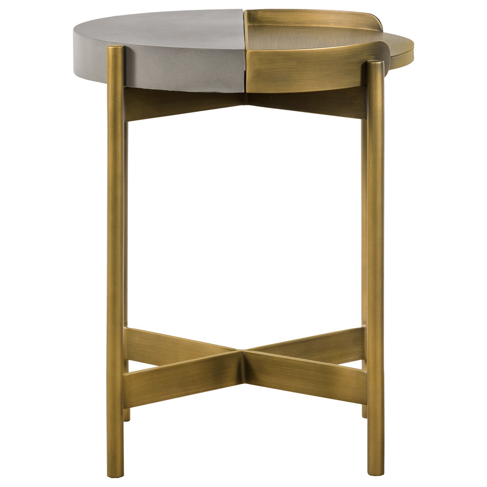 Armen Living Dua- Concrete End Table