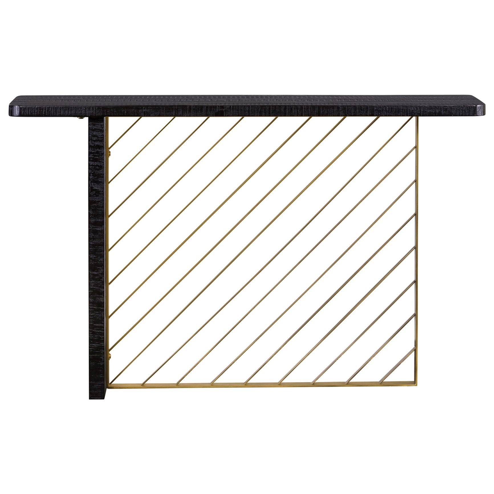 Console Table with Brass Accents