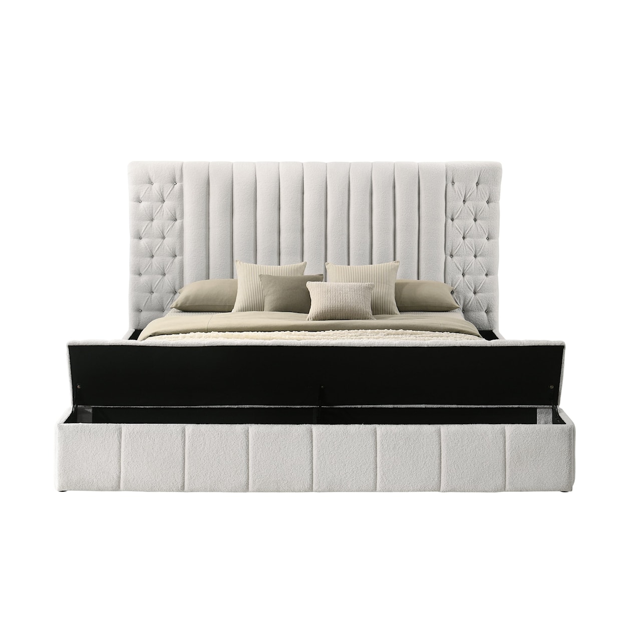 Crown Mark DANBURY Upholstered Storage Bed - Queen