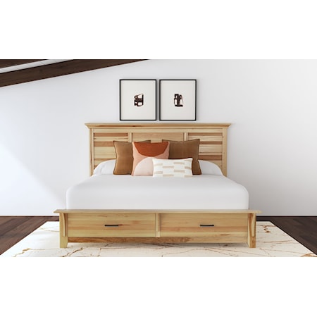 King Panel Storage Bed