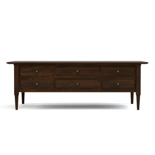 Transitional 54" Rectangular Storage Cocktail Table