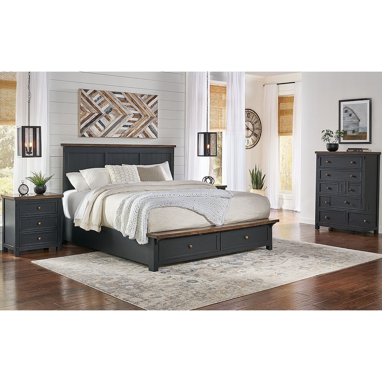 A-A Spencer California King Storage Bed