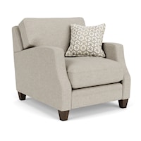 Transitional Chair with Scalloped Arms
