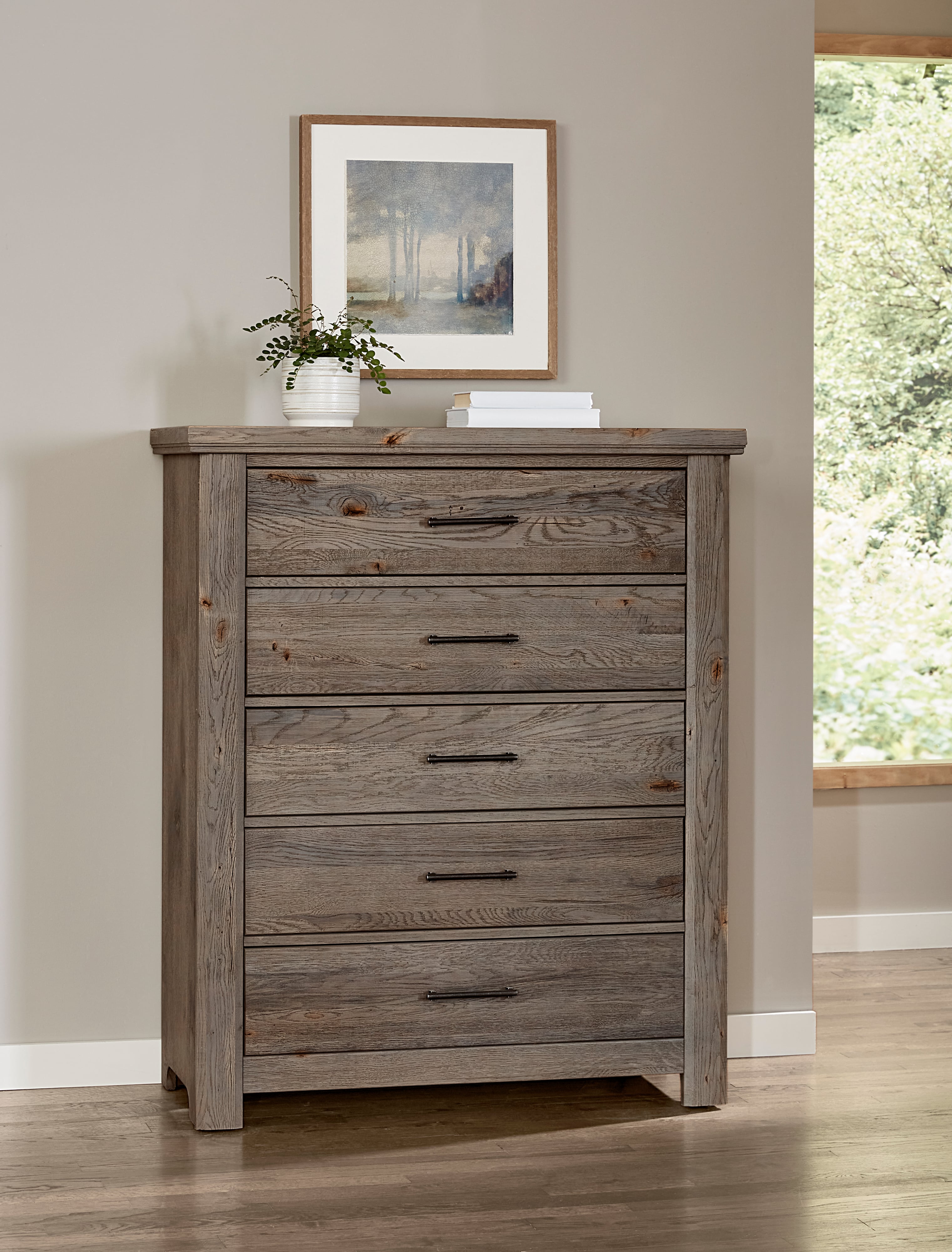 Vaughan Bassett Yellowstone 780115 Transitional Rustic 5Drawer Chest
