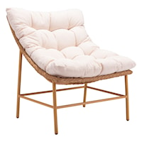 Merilyn Accent Chair Beige & Natural