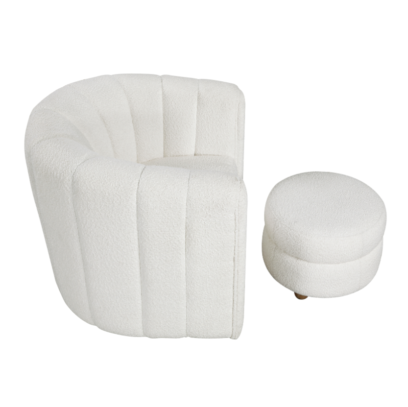 Swivel Chair with Ottoman