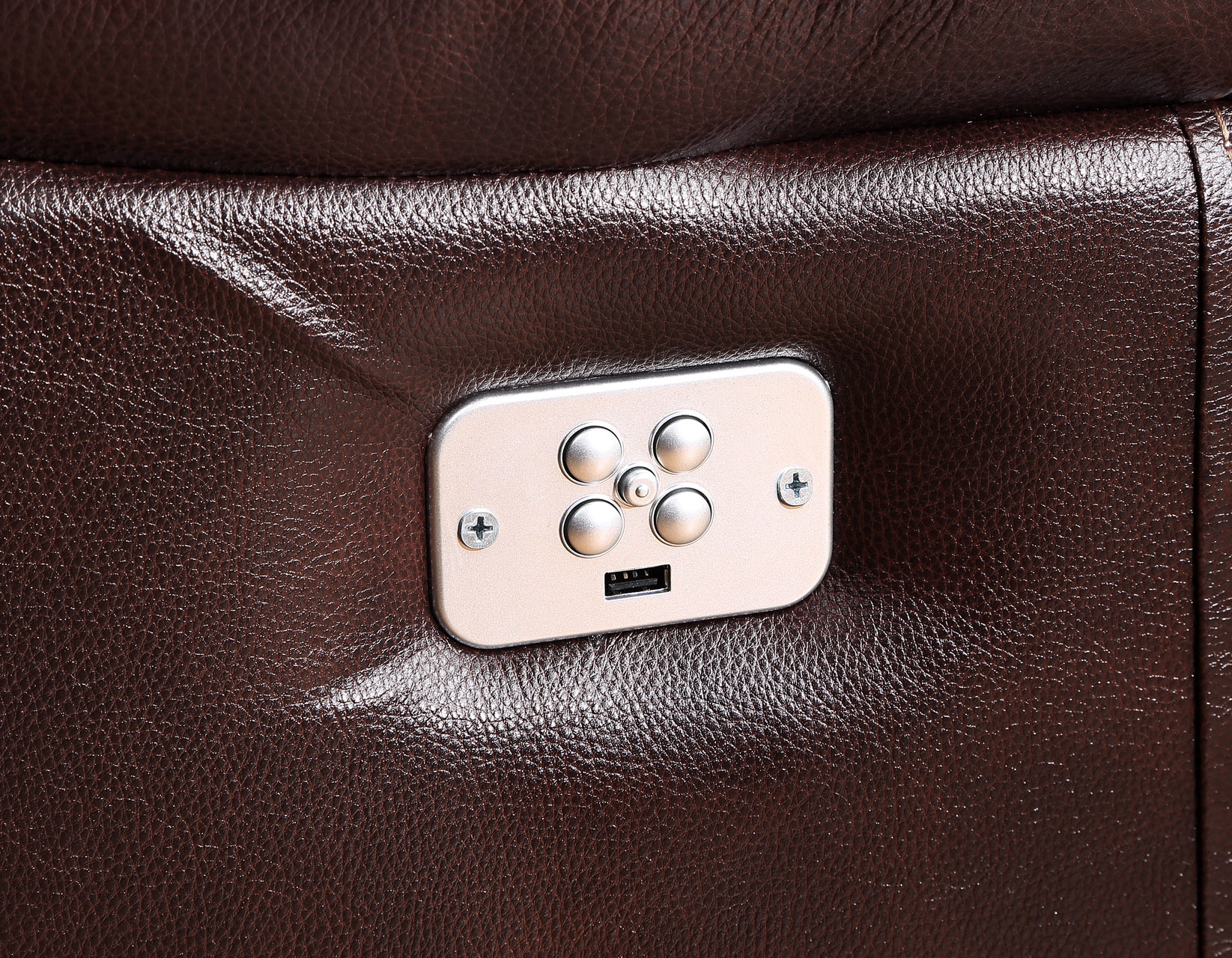 Dual-Power 6-Piece Sectional, Brown