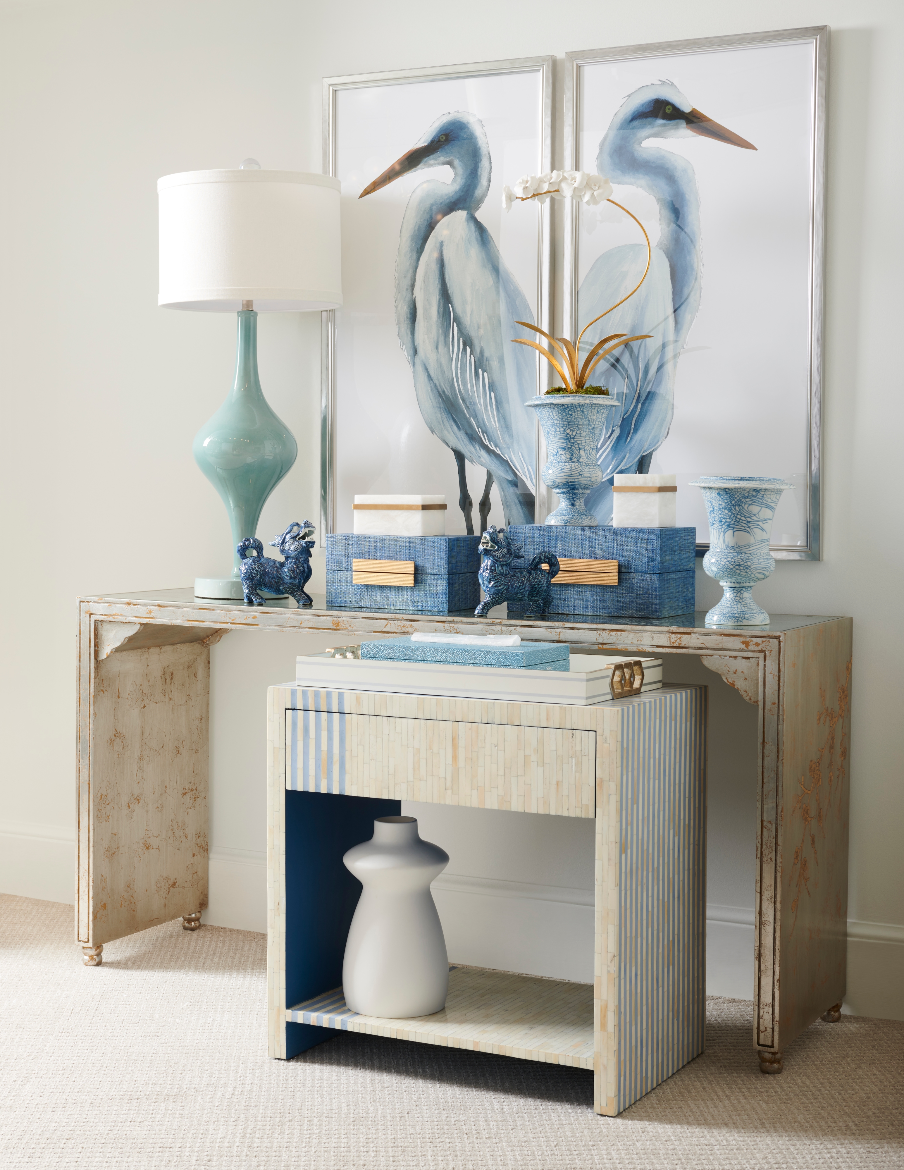 Chelsea House Jamie Merida Cherry Blossom Console