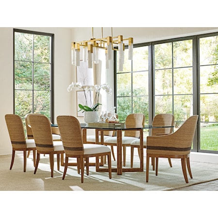 Sheridan Glass Top Dining Table