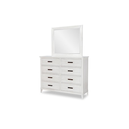 Dresser and Mirror Set