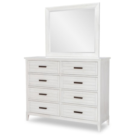 Dresser and Mirror Set