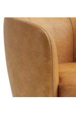 Parker Living Barolo Contemporary Leather Swivel Barrel Chair