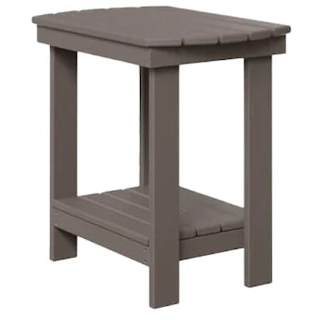 Oval End Table w/Lower Shelf