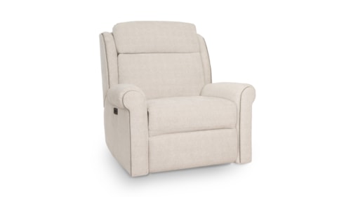 Traditional Motorized Reclining Chair with Headrest