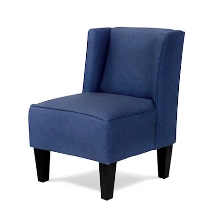 Transitional Blue Kids Chair with Padded Seat