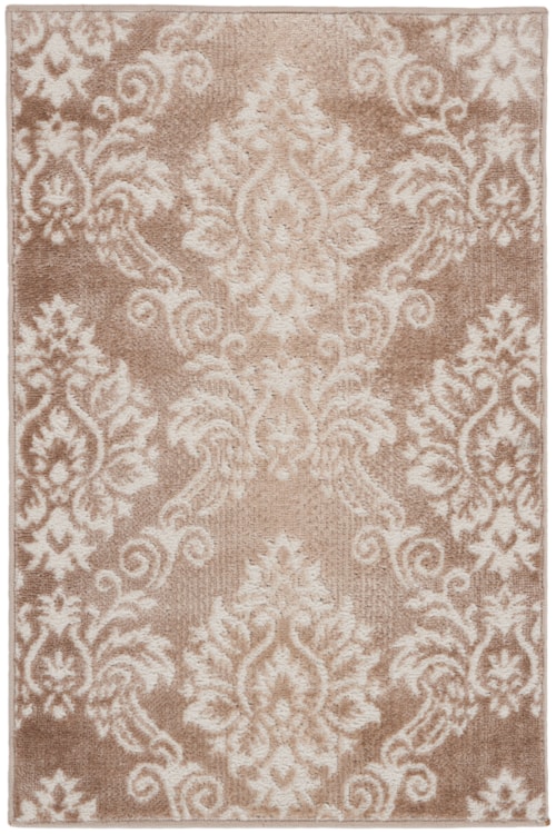 2' x 3' Ivory Mocha Rectangle Rug