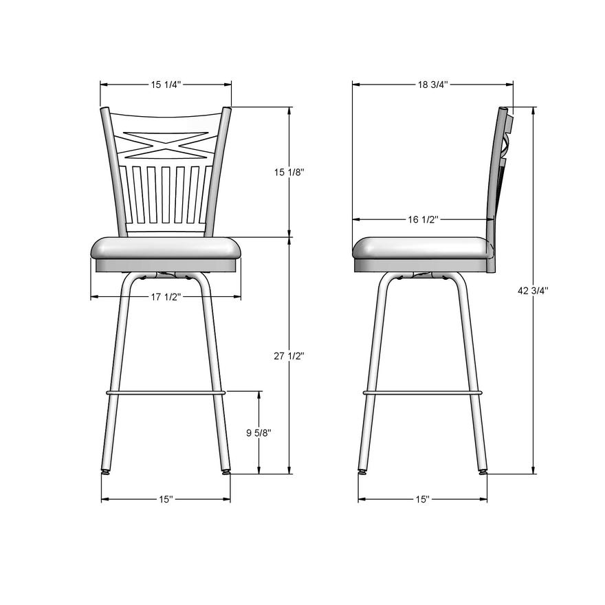 Amisco Garden Upholstered Counter Height Swivel Stool