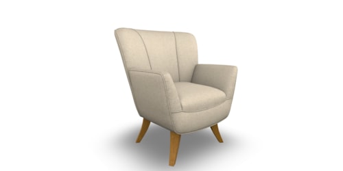 Contemporary Stationary Accent Chair with Splayed Legs