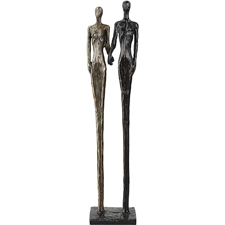 Two's Company Cast Iron Sculpture
