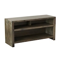 Rustic 48" TV Console with Open Shelving