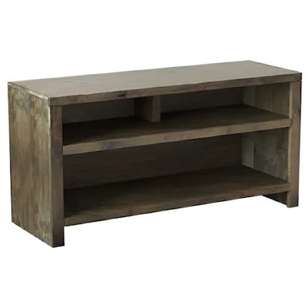 Rustic 48" TV Console with Open Shelving