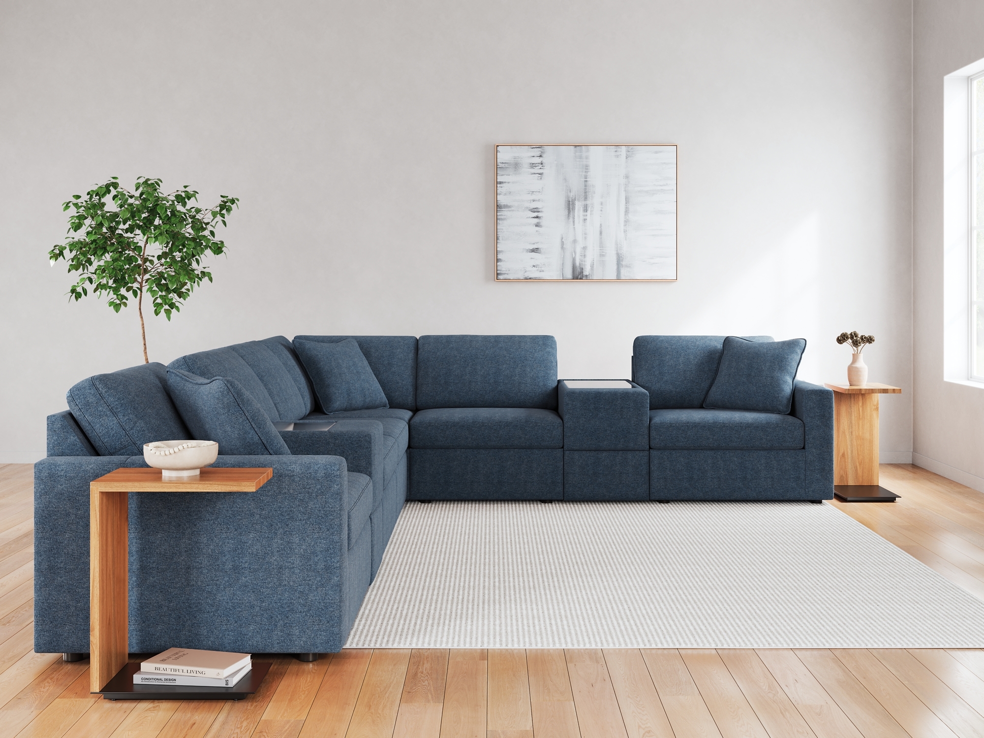 Signature Design by Ashley Modmax 8-Piece Sectional And Ottoman