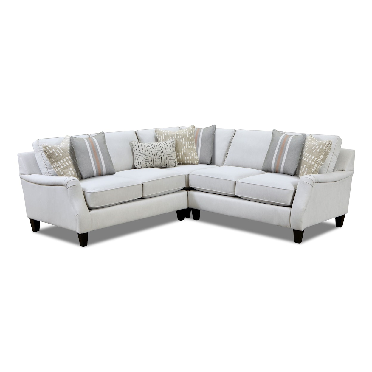 Fusion Furniture 7000 CHARLOTTE PARCHMENT 3-Piece Sectional