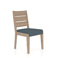 Customizable Side Chair with Ladder Back and Upholstered Seat