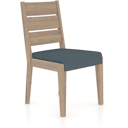 Customizable Side Chair with Ladder Back and Upholstered Seat