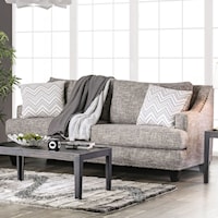 Contemporary Sofa with Sloped Arms and Nailhead Trim