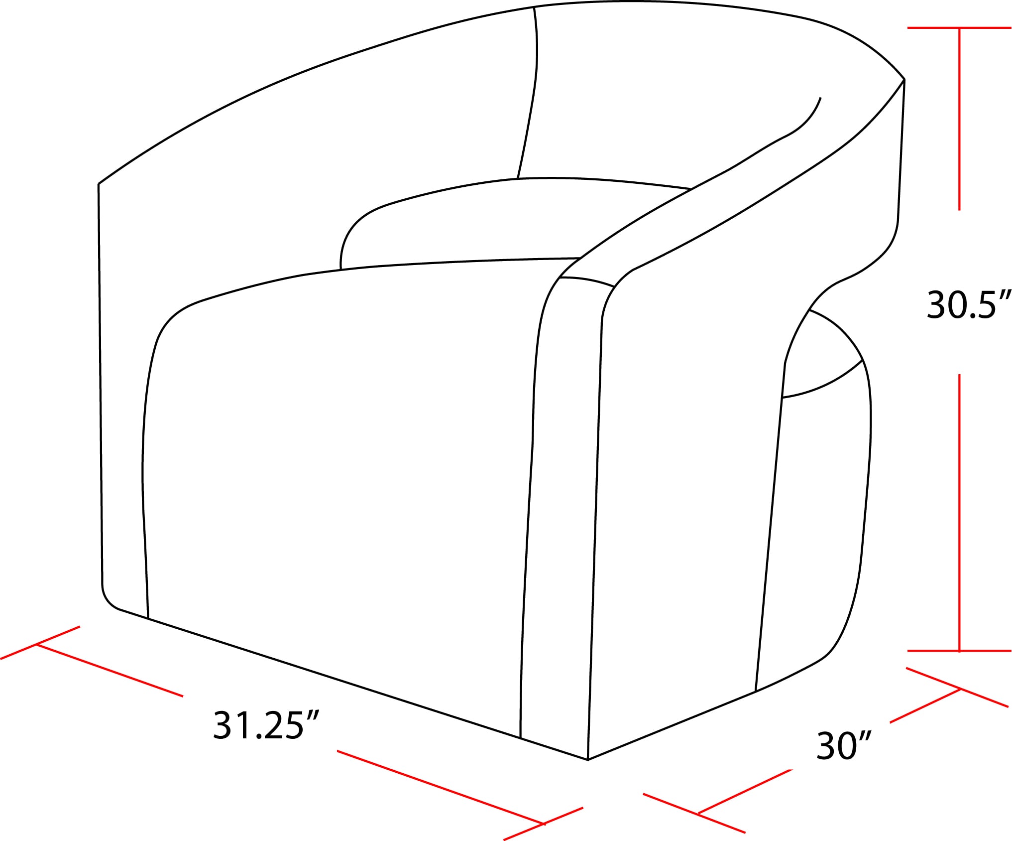 Parker Living Orbit - Elise Natural Open Back Accent Chair