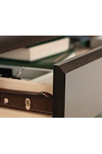 Sauder Summit Station Contemporary Three-Drawer Credenza TV Stand with Open Shelf Storage