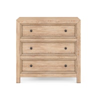 Contemporary 3-Drawer Nightstand with USB Port