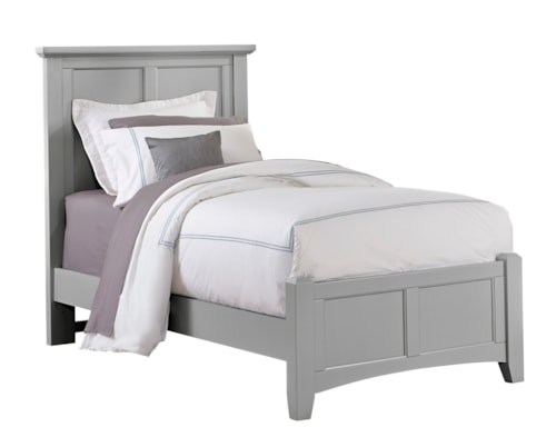 Twin Mansion Bed with Low Profile Footboard