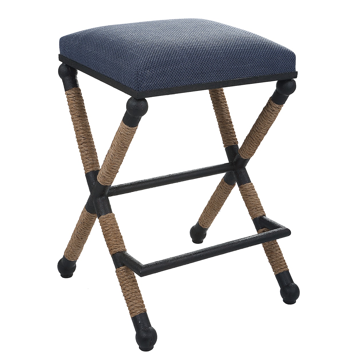 Uttermost Firth Firth Rustic Navy Counter Stool