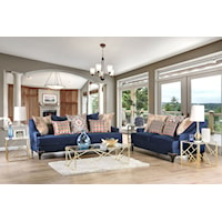 Transitional Sofa & Loveseat Set