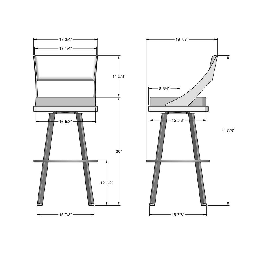 Upholstered Bar Height Swivel Stool