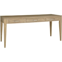 Transitional 3-Drawer Desk with Drop-Front Keyboard Drawer