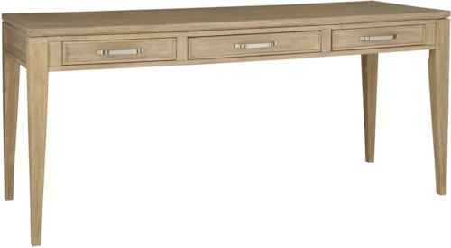 Transitional 3-Drawer Desk with Drop-Front Keyboard Drawer