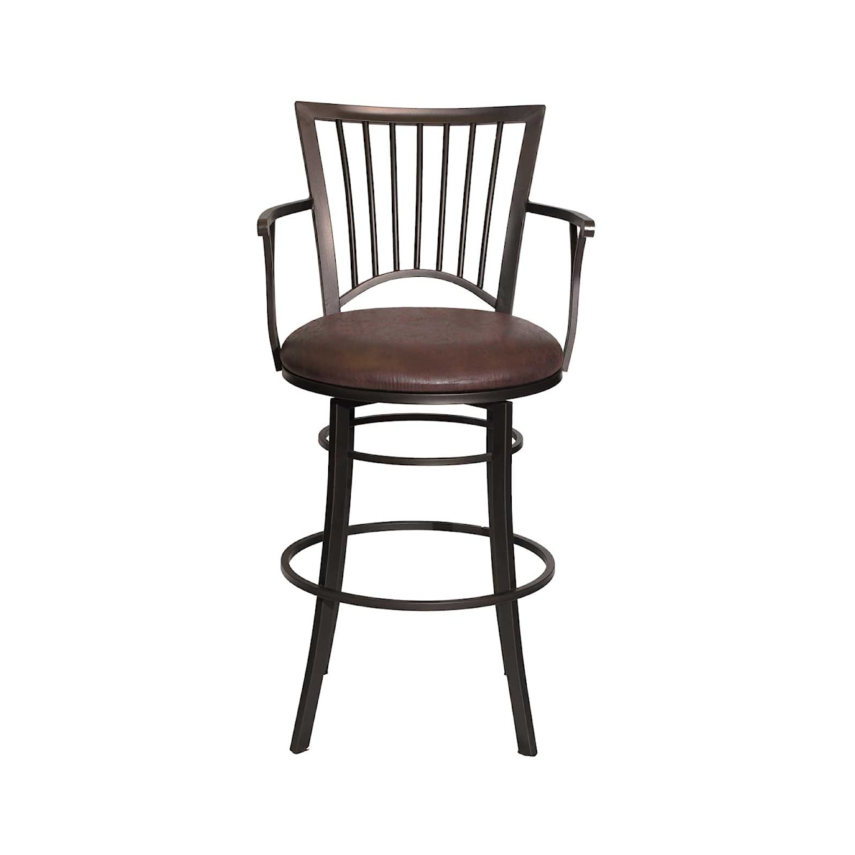 Steve Silver Bayside BAYSIDE BROWN SWIVEL 24" PUB STOOL | .