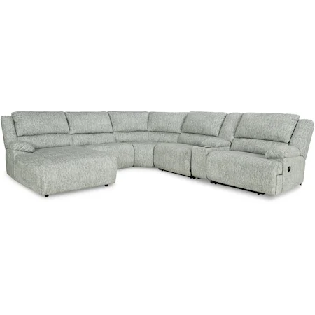 6-Piece Reclining Sectional with Chaise