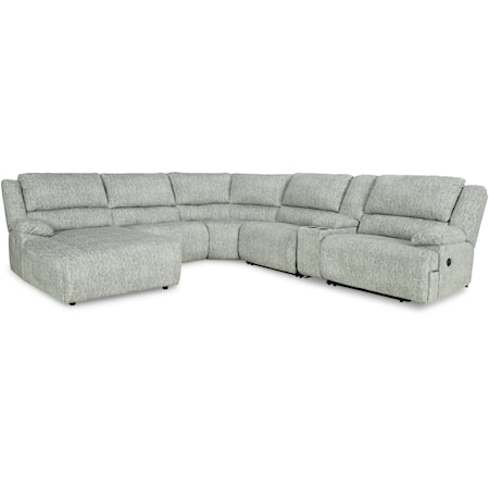 6-Piece Reclining Sectional with Chaise