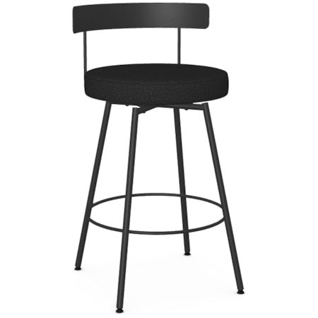 26" Swivel Stool with Low Metal Backrest